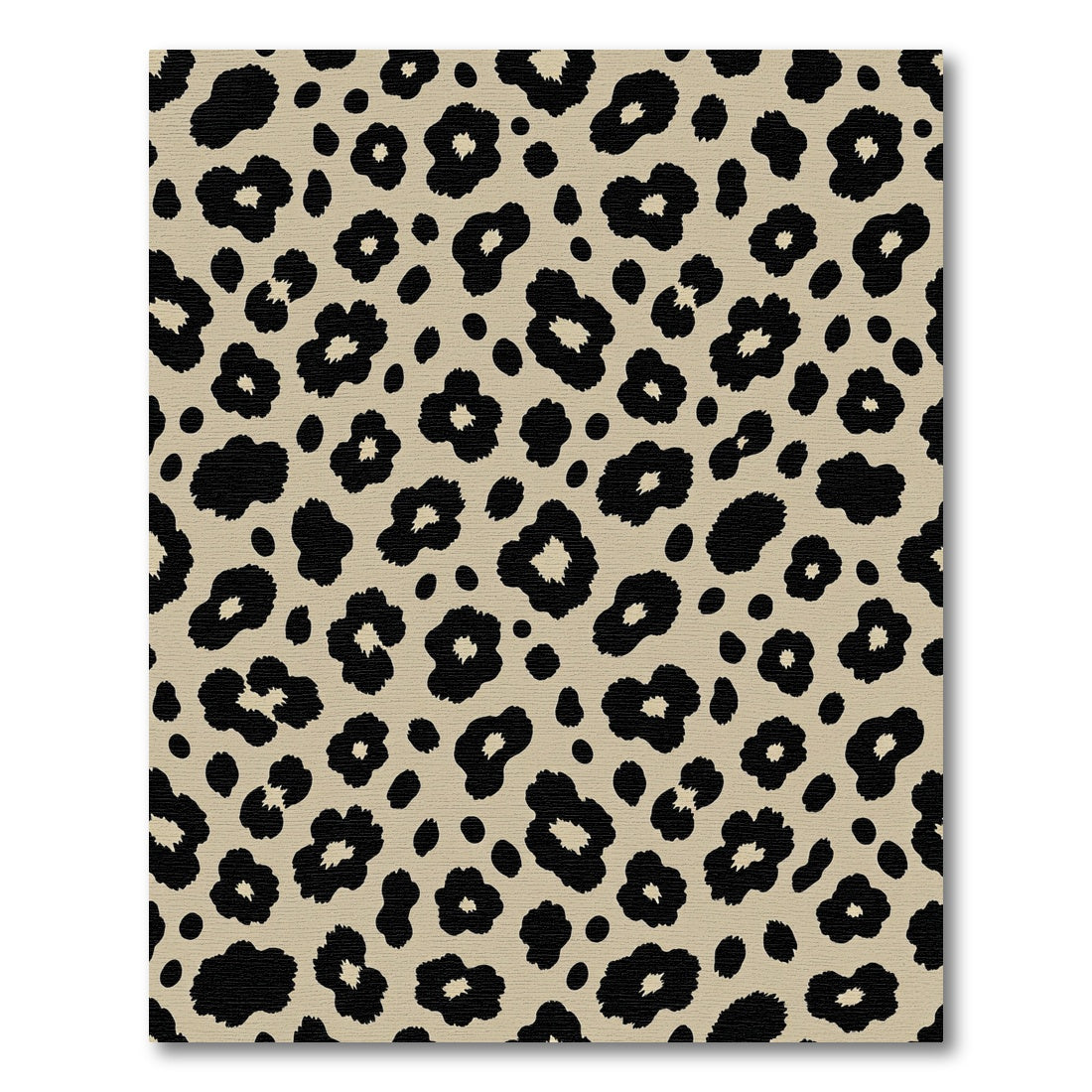 Classic Beige Black Animal Spots Rug