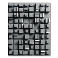 Minimalist Monochrome Geometric Cubist Sculpture Rug