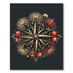 Gothic Pomegranate And Chrysanthemum Compass Rug