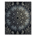 Monochromatic Floral Paisley Mandala Rug