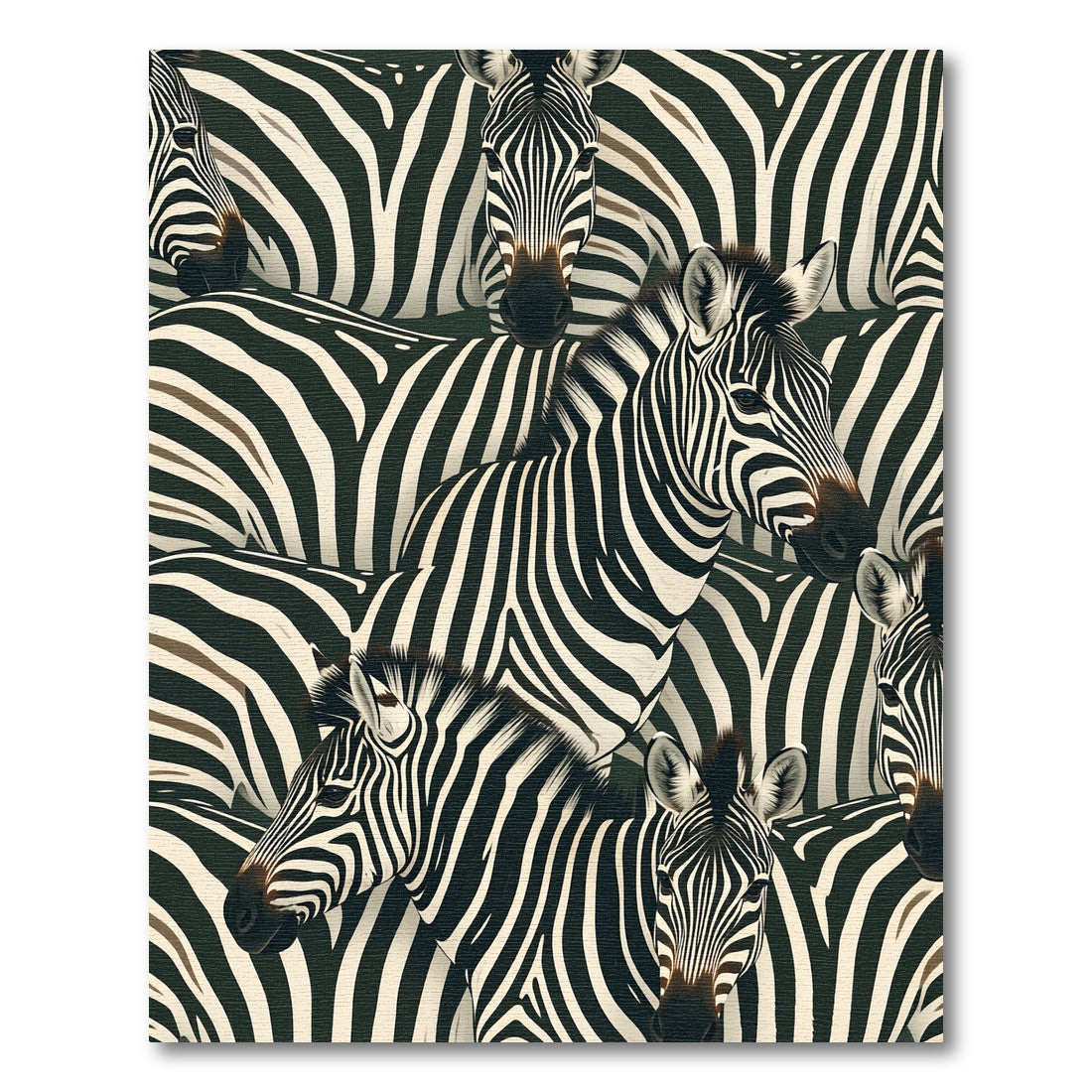 African Equine Stripes Overlay Rug