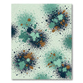 Teal Brown Speckled Spot Composition Rug
