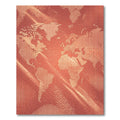 Coral Halo World Map Dots Rug