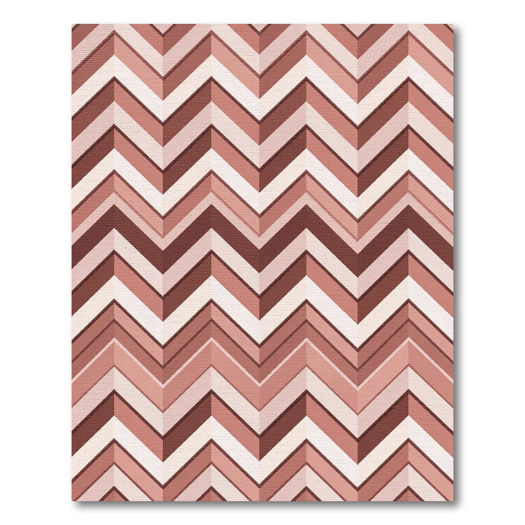 Rose Gold Chevron Pattern Rug