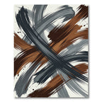 Modern Earth Tone Abstract Brush Stroke Rug