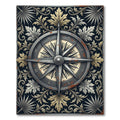Vintage Compass Foliage Medallion Rug