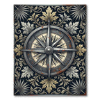 Vintage Compass Foliage Medallion Rug