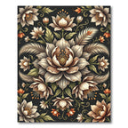 Elegant Floral Swirl Cream Sepia Rug