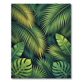 Verdant Jungle Leaf Arrangement Rug