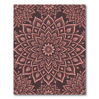 Dusty Rose Ornate Lotus Mandala Rug