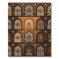 Golden Arched Lattice Geometric Wall Art Rug