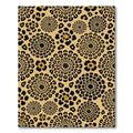 Golden Leopard Floral Mandala Rug
