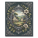 Ornate Victorian Village Floral Rug