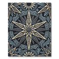 Celestial Gold Geometric Star Medallion Rug