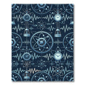 Scientific Atomic Pendulum Clock Pattern Rug