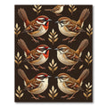 Earthy Brown Sparrow Botanical Meadow Rug
