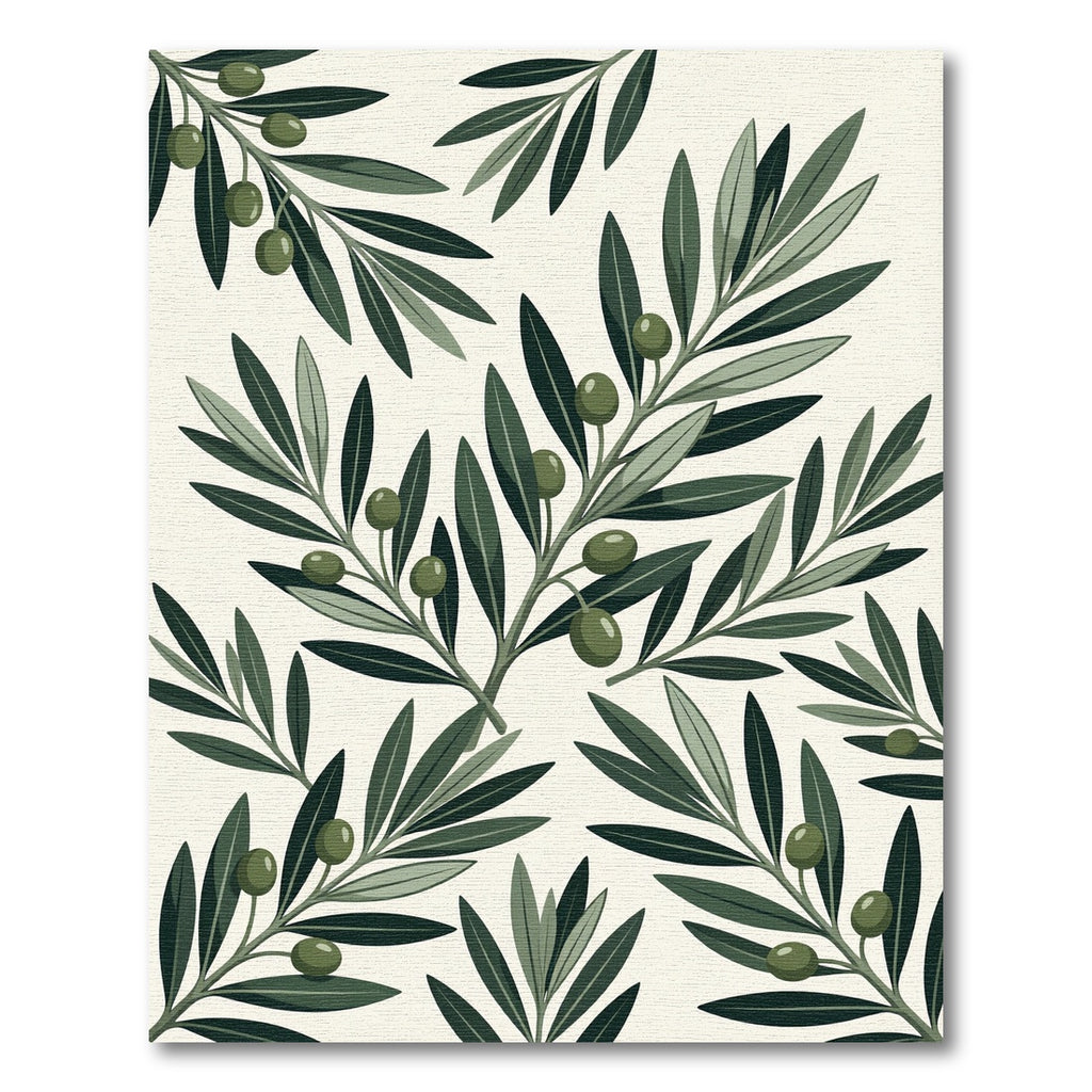 Sage Green Olive Branch Botanical Rug