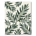 Sage Green Olive Branch Botanical Rug