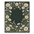 White Daisy Floral Garland Meadow Rug