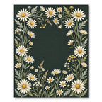 White Daisy Floral Garland Meadow Rug