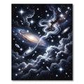 Cosmic Nebula Swirl Starry Night Rug