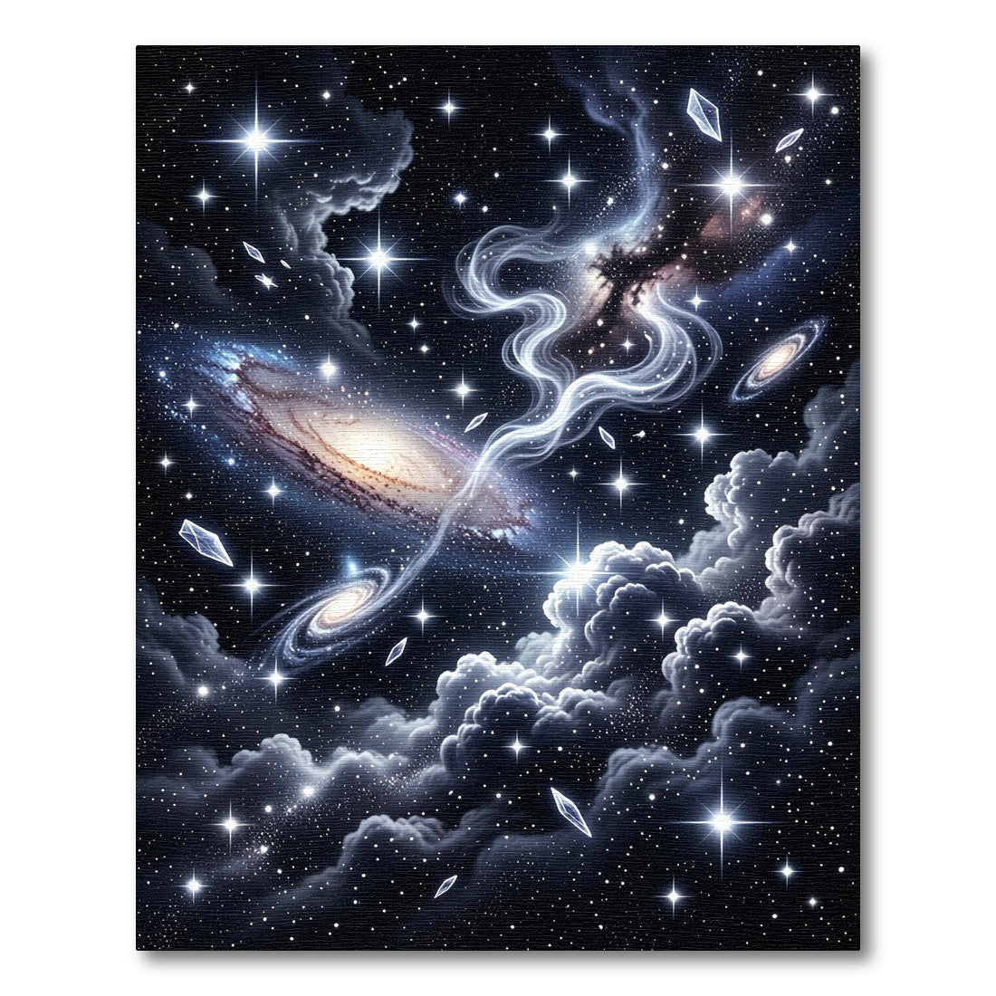 Cosmic Nebula Swirl Starry Night Rug