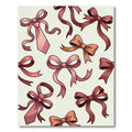 Charming Pink Ribbon Bow Aesthetic Rug