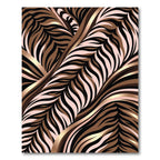 Chic Bronze Zebra Stripe Swirl Art Rug