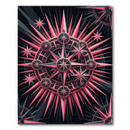 Celestial Pink Star Compass Medallion Rug