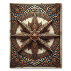 Ornate Bronze Eight Pointed Star Rug