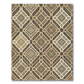 Gold Geometric Lattice Mosaic Rug