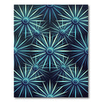 Deep Blue Starburst Geometric Rug