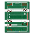 Emerald Field Grid Athletic Stadium Rug