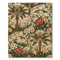 Tropical Floral Palm Tree Garden Rug