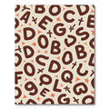 Brown Alphabet Scatter Cream Rug
