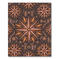 Celestial Compass Earthy Brown Tile Rug