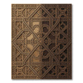 Antique Gold Geometric Interlace Rug