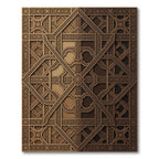 Antique Gold Geometric Interlace Rug