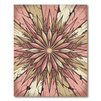 Retro Sunburst Floral Medallion Rug