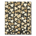 Golden Brown Ivy Vine Textured Rug