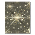 Golden Starburst Dot Explosion Rug