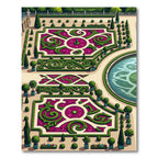 Formal Garden Scrollwork Magenta Geometric Rug