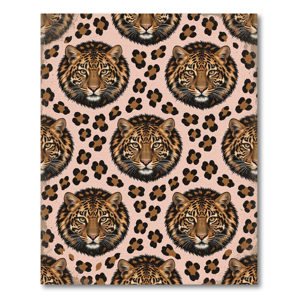 Chic Leopard Spots Pink Background Rug
