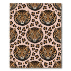 Chic Leopard Spots Pink Background Rug