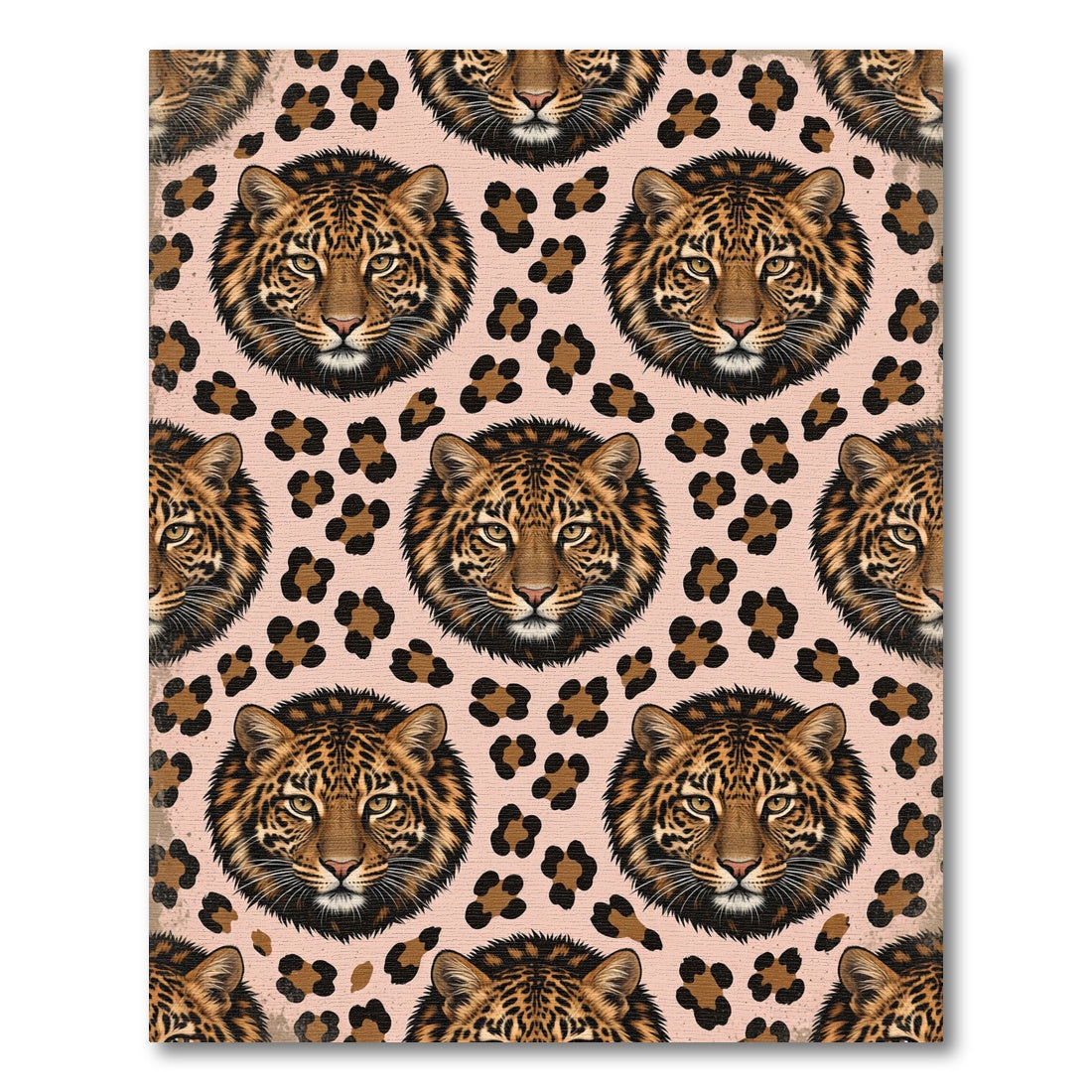 Chic Leopard Spots Pink Background Rug