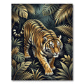 Golden Tiger Amidst Tropical Foliage Rug