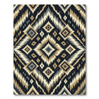 Earthy Zigzag Diamond Geometric Rug