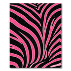 Bold Hot Pink Zebra Stripe Rug