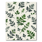 Deep Green Leafy Sprig Arrangement Rug