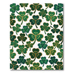 Golden Shamrock Clover Botanical Illustration Rug
